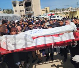 تشييع ووداع شهداء القصف الإسرائيلي المتواصل على خانيونس (8)