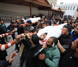 صور وداع شهيدين من عائلة أسليم ف المشفى الاهلى العربى بعد استهدافهم من طيران الاستطلاع شرق حى الشجاعية (13)