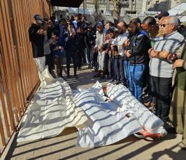 وداع مؤلم وبكاء خلال تشييع شهداء خانيونس (9)