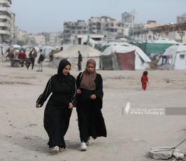 صور الحياة اليومية من غرب مدينة غزة للنازحين (4)