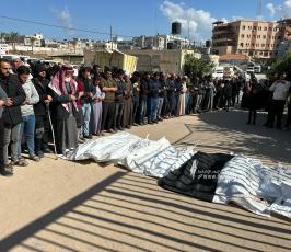وداع عائلة الفرا في خانيونس (7)