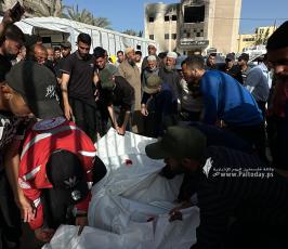 تشييع ١٠ شهداء في مدينة خان يونس ارتقوا في قصف الليلة (1)