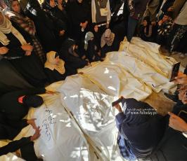 صور وداع أهالي الشهداء أبناءهم في خانيونس (2)