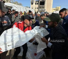 تشييع ١٠ شهداء في مدينة خان يونس ارتقوا في قصف الليلة (6)