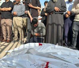 تشييع ١٠ شهداء في مدينة خان يونس ارتقوا في قصف الليلة (16)