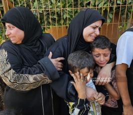 تشييع شهداء خان يونس من مجمع ناصر (4)