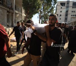 شهداء من جباليا ومنتظري المساعدات في نتساريم داخل مجمع الشفاء الطبى (2)
