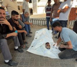 وداع ثلاث شهداء بمدينة غزة بعد قصف وتقدم الجيش على شارع صلاح الدين فجر اليوم (5)