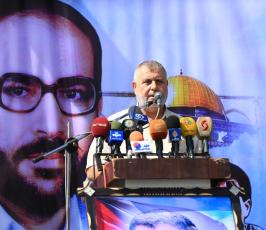 مسيرة حاشدة للجهاد الإسلامي في غزة احتفالاً بالذكرى الـ30 للانطلاقة الجهادية ‫(39125521)‬ ‫‬
