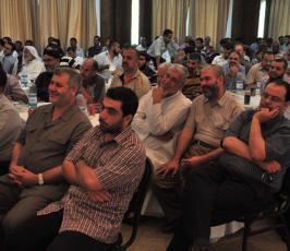 الهيئة الخيرية لإغاثة الشعب الفلسطيني تزف 50 عريس وعروس في حفل جماعي بغزة