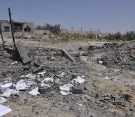 الدمار فى مدينة رفح جراء العدوان الاسرائيلى على القطاع2014