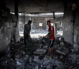 ميناء غزة دمار 2014