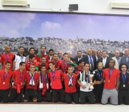 وصول المنتخب الفلسطيني لكرة القدم الى رام الله ولقاء الرئيس عباس