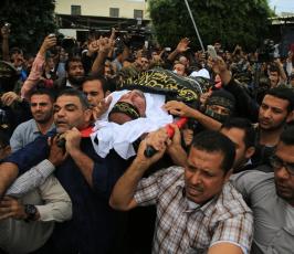  تشييع جثامين شهداء سرايا القدس وكتائب القسام في البريج ودير البلح والقرارة وخانيونس (11)