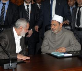 رئيس الوزراء الفلسطيني اسماعيل هنية يزور شيخ الأزهر