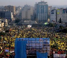 جماهير حاشدة فى مهرجان الانطلاقة 48 لحركة فتح بغزة