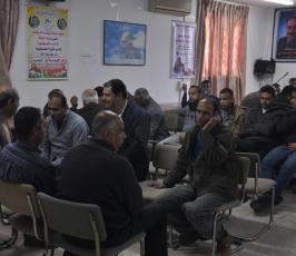 بالصور:الفصائل الفلسطينية تقيم بيت عزاء للشاعر أبو عرب في غزة