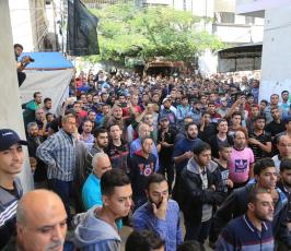  تشييع جثامين شهداء سرايا القدس وكتائب القسام في البريج ودير البلح والقرارة وخانيونس (21)
