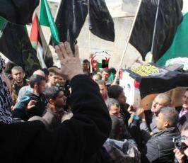 جماهير غفيرة في وداع الإستشهادي من سرايا القدس راغب جرادات في جنين
