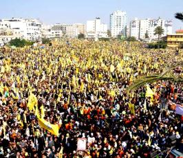 جماهير حاشدة فى مهرجان الانطلاقة 48 لحركة فتح بغزة