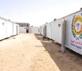 استمرار العمل بالكرفانات في منطقة خزاعة شرق خانيونس