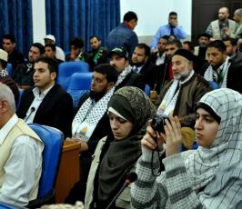 المجلس التشريعى يستقبل وفوداً تضامنية عقب العدوان على غزة
