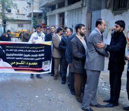 نقابة الصحفيين تزور عوائل الشهداء الصحفيين بغزة