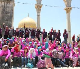 مسيرة لأطفال المخيمات في الأراضي المحتلة لشد الرحال الى المسجد الاقصى