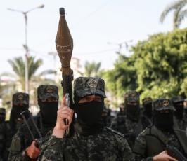مسير عسكري لفصائل المقاومة نصرة الى الاقصى بغزة ‫(38404610)‬ ‫‬