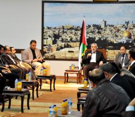 وفد طبى مصرى يزور رئيس الوزراء الفلسطينى بغزة