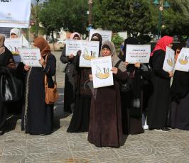 وقفة نسائية بساحة الجندى المجهول بغزة لدعم النساء المقدسيات فى وجه الاحتلال ‫(38076932)‬ ‫‬