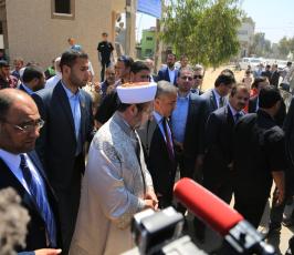 وفد تركي رفيع بينهم رئيس الشؤون الدينية يزور غزة ‫(1)‬