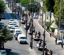 جماهير غفيرة بموكب إستقبال رفاة شهداء غزة الأبطال بمعبر بيت حانون