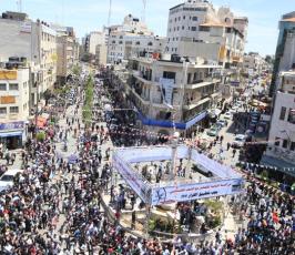 آلاف الفلسطينيين يحيون الذكرى الـ66 للنكبة وسط رام الله