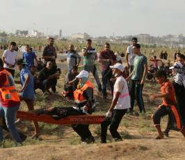 مسيرة العودة على حدود القطاع بعد مرور 100 يوم على المسيرة  (7).JPG