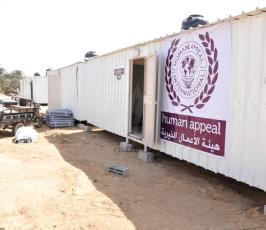 استمرار العمل بالكرفانات في منطقة خزاعة شرق خانيونس