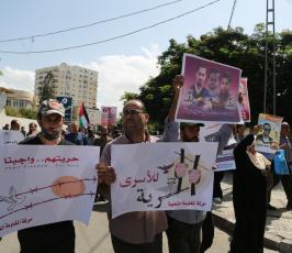 مسيرة مشتركة للفصائل بغزة دعماً لإنتفاضة القدس ‫(1)‬