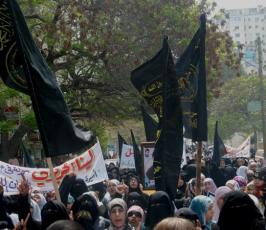 العمل النسائي للجهاد تنتفض نصرة للأسرى الأبطال في سجون الاحتلال بمسيرة حاشدة