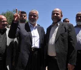 بالصور: أبو مرزوق يصل غزة ويلتقي "هنية"