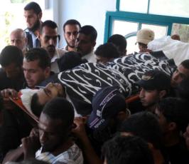 تشييع جثامين الشهيدين أبو نصيرة و فطاير من دير البلح