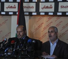 مؤتمر صحفي لحركة حماس بخصوص أزمة الرواتب