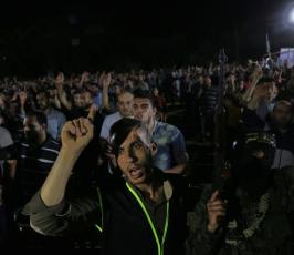  حفل تأبين الشهيد المجاهد عائد خميس جمعة ابن سرايا القدس في جباليا ‫(38011400)‬ ‫‬