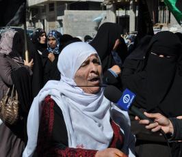 العمل النسائي يشاركون في خيمة التضامن مع الاسرى بغزة