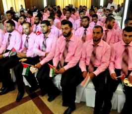 الهيئة الخيرية لإغاثة الشعب الفلسطيني تزف 50 عريس وعروس في حفل جماعي بغزة