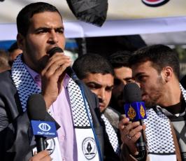 وقفة تضامنية للرابطة الاسلامية مع الاسرى بسجون الاحتلال بمدينة غزة