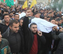تشييع شهيدا سرايا القدس نصر الله والسلطان اللذان ارتقيا بمهمة جهادية شمال القطاع (11)