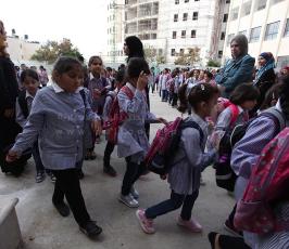 افتتاح العام الدراسي الجديد في مدارس الضفة الغربية