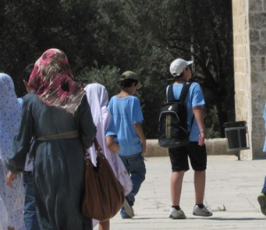 مئات أطفال المخيمات الصيفية يتدفقون على المسجد الأقصى