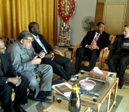 الجهاد الاسلامي يستقبل الوفد السوداني في غزة
