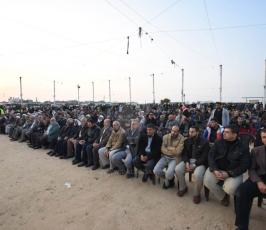 فعاليات جمعة التضامن مع الشعب الفلسطينى فى مخيم العودة شرق خزاعة (2).jpeg